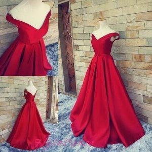 Red ball gown dress